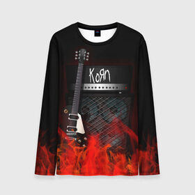 Мужской лонгслив 3D с принтом Korn в Белгороде, 100% полиэстер | длинные рукава, круглый вырез горловины, полуприлегающий силуэт | korn | logo | metal | music | rock | лого | логотип | метал | музыка | рок