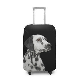 Чехол для чемодана 3D с принтом Далматинец арт в Белгороде, 86% полиэфир, 14% спандекс | двустороннее нанесение принта, прорези для ручек и колес | Тематика изображения на принте: далматин | далматинец | домашние животные | пес | песик | собака | собачка | терьер | шпиц