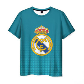 Мужская футболка 3D с принтом Real Madrid 2018 Original в Белгороде, 100% полиэфир | прямой крой, круглый вырез горловины, длина до линии бедер | emirates | fc | real madrid | геометрия | реал мадрид | футбольный клуб | эмблема