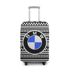 Чехол для чемодана 3D с принтом Свитер BMW в Белгороде, 86% полиэфир, 14% спандекс | двустороннее нанесение принта, прорези для ручек и колес | 