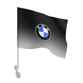 Флаг для автомобиля с принтом BMW 2018 Black and White IV в Белгороде, 100% полиэстер | Размер: 30*21 см | bmw | автомобильные | бмв | машины