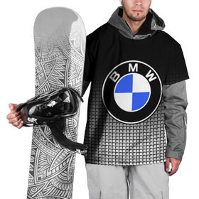 Накидка на куртку 3D с принтом BMW 2018 Black and White IV в Белгороде, 100% полиэстер |  | Тематика изображения на принте: bmw | автомобильные | бмв | машины