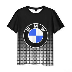 Мужская футболка 3D с принтом BMW 2018 Black and White IV в Белгороде, 100% полиэфир | прямой крой, круглый вырез горловины, длина до линии бедер | Тематика изображения на принте: bmw | автомобильные | бмв | машины