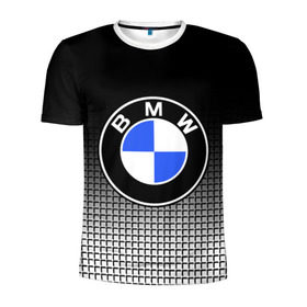 Мужская футболка 3D спортивная с принтом BMW 2018 Black and White IV в Белгороде, 100% полиэстер с улучшенными характеристиками | приталенный силуэт, круглая горловина, широкие плечи, сужается к линии бедра | Тематика изображения на принте: bmw | автомобильные | бмв | машины