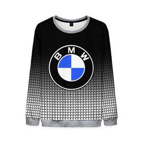 Мужской свитшот 3D с принтом BMW 2018 Black and White IV в Белгороде, 100% полиэстер с мягким внутренним слоем | круглый вырез горловины, мягкая резинка на манжетах и поясе, свободная посадка по фигуре | bmw | автомобильные | бмв | машины