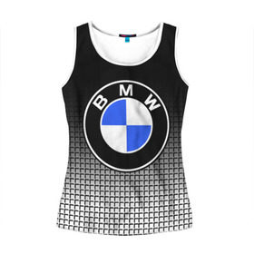 Женская майка 3D с принтом BMW 2018 Black and White IV в Белгороде, 100% полиэстер | круглая горловина, прямой силуэт, длина до линии бедра | bmw | автомобильные | бмв | машины