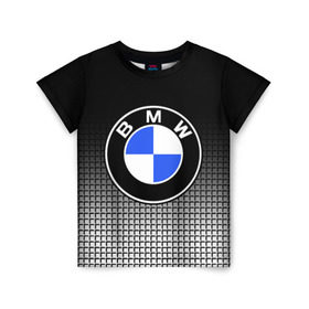 Детская футболка 3D с принтом BMW 2018 Black and White IV в Белгороде, 100% гипоаллергенный полиэфир | прямой крой, круглый вырез горловины, длина до линии бедер, чуть спущенное плечо, ткань немного тянется | bmw | автомобильные | бмв | машины