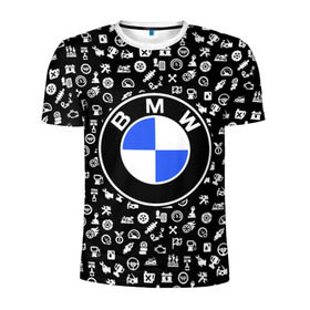 Мужская футболка 3D спортивная с принтом BMW LIFE STYLE в Белгороде, 100% полиэстер с улучшенными характеристиками | приталенный силуэт, круглая горловина, широкие плечи, сужается к линии бедра | Тематика изображения на принте: bmw | автомобиль | автомобильные | бмв | машины
