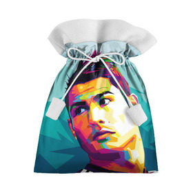 Подарочный 3D мешок с принтом Cristiano Ronaldo в Белгороде, 100% полиэстер | Размер: 29*39 см | Тематика изображения на принте: криштиану | реал мадрид | роналду