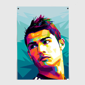 Постер с принтом Cristiano Ronaldo в Белгороде, 100% бумага
 | бумага, плотность 150 мг. Матовая, но за счет высокого коэффициента гладкости имеет небольшой блеск и дает на свету блики, но в отличии от глянцевой бумаги не покрыта лаком | криштиану | реал мадрид | роналду