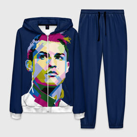 Мужской костюм 3D с принтом Cristiano Ronaldo в Белгороде, 100% полиэстер | Манжеты и пояс оформлены тканевой резинкой, двухслойный капюшон со шнурком для регулировки, карманы спереди | криштиану | реал мадрид | роналду