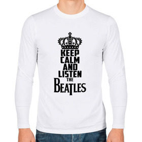 Мужской лонгслив хлопок с принтом Keep calm and listen Beatles в Белгороде, 100% хлопок |  | beatles | the beatles | бителз | бителс | битлз | битлс | битлы | группа | джон леннон | джордж харрисон | жуки | зе | ливерпульская четвёрка | мерсибит | пол маккартни | поп | ринго старр | рок