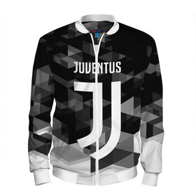 Мужской бомбер 3D с принтом JUVENTUS / ЮВЕНТУС GEOMETRY SPORT в Белгороде, 100% полиэстер | застегивается на молнию, по бокам два кармана без застежек, по низу бомбера и на воротнике - эластичная резинка | Тематика изображения на принте: juventus | спорт | спортивные | футбол | футбольный клуб | ювентус