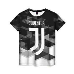 Женская футболка 3D с принтом Juventus 2018 Geometry Sport в Белгороде, 100% полиэфир ( синтетическое хлопкоподобное полотно) | прямой крой, круглый вырез горловины, длина до линии бедер | juventus | спорт | спортивные | футбол | футбольный клуб | ювентус