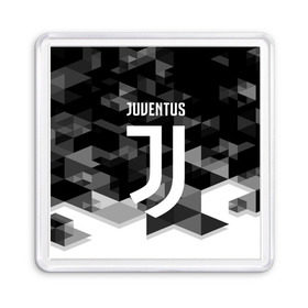 Магнит 55*55 с принтом Juventus 2018 Geometry Sport в Белгороде, Пластик | Размер: 65*65 мм; Размер печати: 55*55 мм | juventus | спорт | спортивные | футбол | футбольный клуб | ювентус