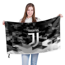 Флаг 3D с принтом Juventus 2018 Geometry Sport в Белгороде, 100% полиэстер | плотность ткани — 95 г/м2, размер — 67 х 109 см. Принт наносится с одной стороны | juventus | спорт | спортивные | футбол | футбольный клуб | ювентус