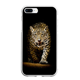 Чехол для iPhone 7Plus/8 Plus матовый с принтом Leopard в Белгороде, Силикон | Область печати: задняя сторона чехла, без боковых панелей | дикая кошка | зверь | клыки | кот | леопард | оскал | пантера | природа | хищник | ягуар