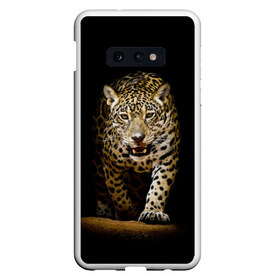 Чехол для Samsung S10E с принтом Leopard в Белгороде, Силикон | Область печати: задняя сторона чехла, без боковых панелей | дикая кошка | зверь | клыки | кот | леопард | оскал | пантера | природа | хищник | ягуар