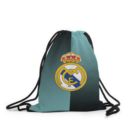 Рюкзак-мешок 3D с принтом Real Madrid 2018 Reverse в Белгороде, 100% полиэстер | плотность ткани — 200 г/м2, размер — 35 х 45 см; лямки — толстые шнурки, застежка на шнуровке, без карманов и подкладки | emirates | fc | real madrid | реал мадрид | футбольный клуб | эмблема