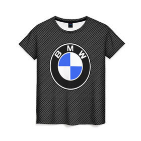 Женская футболка 3D с принтом BMW CARBON в Белгороде, 100% полиэфир ( синтетическое хлопкоподобное полотно) | прямой крой, круглый вырез горловины, длина до линии бедер | bmw | bmw motorsport | bmw performance | carbon | m | motorsport | performance | sport | бмв | карбон | моторспорт | спорт