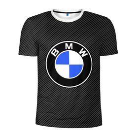 Мужская футболка 3D спортивная с принтом BMW CARBON в Белгороде, 100% полиэстер с улучшенными характеристиками | приталенный силуэт, круглая горловина, широкие плечи, сужается к линии бедра | Тематика изображения на принте: bmw | bmw motorsport | bmw performance | carbon | m | motorsport | performance | sport | бмв | карбон | моторспорт | спорт