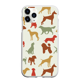 Чехол для iPhone 11 Pro Max матовый с принтом Силуэты собак в Белгороде, Силикон |  | Тематика изображения на принте: год собаки | новый год | пес | собака | щенок