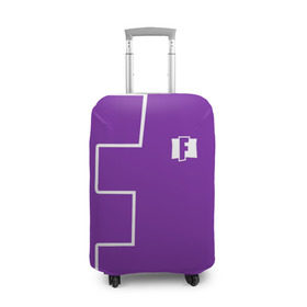 Чехол для чемодана 3D с принтом FORTNITE big logo в Белгороде, 86% полиэфир, 14% спандекс | двустороннее нанесение принта, прорези для ручек и колес | Тематика изображения на принте: battle | battle royal | fortnite | royal | боевик | игры | логотип | фиолетовый