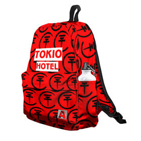 Рюкзак 3D с принтом Tokio Hotel band logo 2018 в Белгороде, 100% полиэстер | лямки с регулируемой длиной, сверху петелька, чтобы рюкзак можно было повесить на вешалку. Основное отделение закрывается на молнию, как и внешний карман. Внутри два дополнительных кармана, один из которых закрывается на молнию. По бокам два дополнительных кармашка | logo | music | pop | rock | tokio hotel | альтернатива | германия | металл | музыка | музыкальный | поп | рок