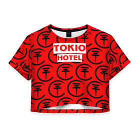 Женская футболка 3D укороченная с принтом Tokio Hotel band logo 2018 в Белгороде, 100% полиэстер | круглая горловина, длина футболки до линии талии, рукава с отворотами | logo | music | pop | rock | tokio hotel | альтернатива | германия | металл | музыка | музыкальный | поп | рок