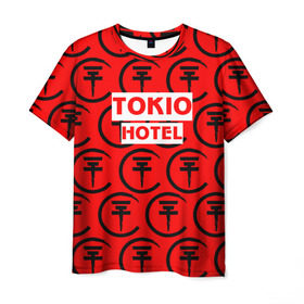 Мужская футболка 3D с принтом Tokio Hotel band logo 2018 в Белгороде, 100% полиэфир | прямой крой, круглый вырез горловины, длина до линии бедер | Тематика изображения на принте: logo | music | pop | rock | tokio hotel | альтернатива | германия | металл | музыка | музыкальный | поп | рок