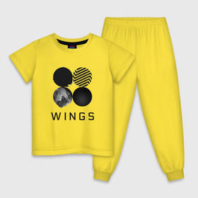 Детская пижама хлопок с принтом BTS wings в Белгороде, 100% хлопок |  брюки и футболка прямого кроя, без карманов, на брюках мягкая резинка на поясе и по низу штанин
 | bangtan boys | bts | bts army | бантаны бтс