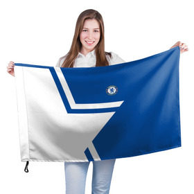 Флаг 3D с принтом CHELSEA STAR в Белгороде, 100% полиэстер | плотность ткани — 95 г/м2, размер — 67 х 109 см. Принт наносится с одной стороны | chelsea | fc | спорт | спортивные | фк | футбол | футбольный клуб | челси