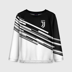 Детский лонгслив 3D с принтом JUVENTUS STRIPES STYLE в Белгороде, 100% полиэстер | длинные рукава, круглый вырез горловины, полуприлегающий силуэт
 | fly emirates | juventus | ronaldo | клуб | линии | мода | модные | мяч | реал мадрид | спорт | спортивные | стиль | футбол | футбольный клуб | экстрим | эмблема | ювентус