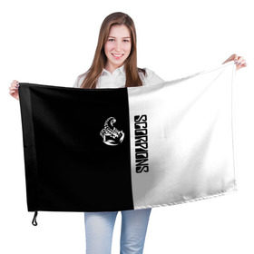 Флаг 3D с принтом Scorpions в Белгороде, 100% полиэстер | плотность ткани — 95 г/м2, размер — 67 х 109 см. Принт наносится с одной стороны | scorpions | группа | скорпионс | хард | хардрок