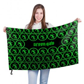 Флаг 3D с принтом Green day collection rock в Белгороде, 100% полиэстер | плотность ткани — 95 г/м2, размер — 67 х 109 см. Принт наносится с одной стороны | 
