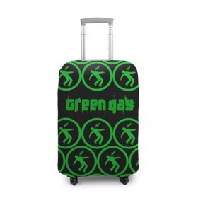 Чехол для чемодана 3D с принтом Green day collection rock в Белгороде, 86% полиэфир, 14% спандекс | двустороннее нанесение принта, прорези для ручек и колес | 