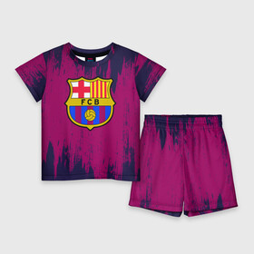 Детский костюм с шортами 3D с принтом Барселона в Белгороде,  |  | Тематика изображения на принте: barcelona | barsa | barselona | football | барса | барселона | футбол
