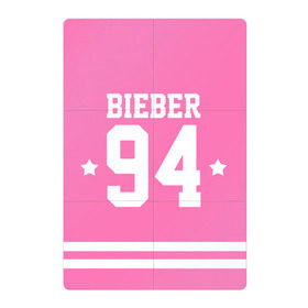 Магнитный плакат 2Х3 с принтом Bieber Team Pink в Белгороде, Полимерный материал с магнитным слоем | 6 деталей размером 9*9 см | bieber | justin bieber | бибер | джастин бибер