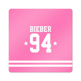 Магнит виниловый Квадрат с принтом Bieber Team Pink в Белгороде, полимерный материал с магнитным слоем | размер 9*9 см, закругленные углы | Тематика изображения на принте: bieber | justin bieber | бибер | джастин бибер