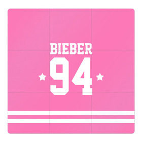 Магнитный плакат 3Х3 с принтом Bieber Team Pink в Белгороде, Полимерный материал с магнитным слоем | 9 деталей размером 9*9 см | bieber | justin bieber | бибер | джастин бибер