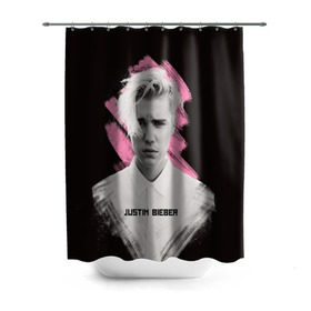 Штора 3D для ванной с принтом Justin Bieber / Pink splash в Белгороде, 100% полиэстер | плотность материала — 100 г/м2. Стандартный размер — 146 см х 180 см. По верхнему краю — пластиковые люверсы для креплений. В комплекте 10 пластиковых колец | bieber | justin bieber | бибер | джастин бибер