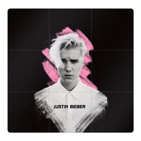 Магнитный плакат 3Х3 с принтом Justin Bieber / Pink splash в Белгороде, Полимерный материал с магнитным слоем | 9 деталей размером 9*9 см | bieber | justin bieber | бибер | джастин бибер