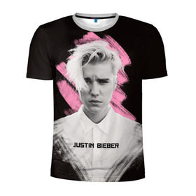 Мужская футболка 3D спортивная с принтом Justin Bieber / Pink splash в Белгороде, 100% полиэстер с улучшенными характеристиками | приталенный силуэт, круглая горловина, широкие плечи, сужается к линии бедра | bieber | justin bieber | бибер | джастин бибер