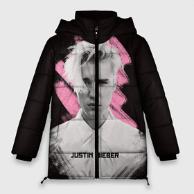 Женская зимняя куртка 3D с принтом Justin Bieber Pink splash в Белгороде, верх — 100% полиэстер; подкладка — 100% полиэстер; утеплитель — 100% полиэстер | длина ниже бедра, силуэт Оверсайз. Есть воротник-стойка, отстегивающийся капюшон и ветрозащитная планка. 

Боковые карманы с листочкой на кнопках и внутренний карман на молнии | Тематика изображения на принте: bieber | justin bieber | бибер | джастин бибер