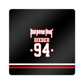 Магнит виниловый Квадрат с принтом Bieber Team Black в Белгороде, полимерный материал с магнитным слоем | размер 9*9 см, закругленные углы | bieber | justin bieber | бибер | джастин бибер