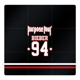 Магнитный плакат 3Х3 с принтом Bieber Team Black в Белгороде, Полимерный материал с магнитным слоем | 9 деталей размером 9*9 см | bieber | justin bieber | бибер | джастин бибер