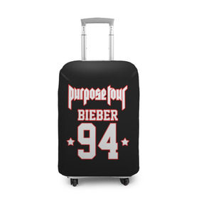 Чехол для чемодана 3D с принтом Bieber Team Black в Белгороде, 86% полиэфир, 14% спандекс | двустороннее нанесение принта, прорези для ручек и колес | bieber | justin bieber | бибер | джастин бибер