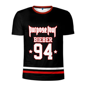 Мужская футболка 3D спортивная с принтом Bieber Team Black в Белгороде, 100% полиэстер с улучшенными характеристиками | приталенный силуэт, круглая горловина, широкие плечи, сужается к линии бедра | bieber | justin bieber | бибер | джастин бибер