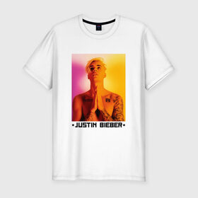 Мужская футболка премиум с принтом Bieber Star в Белгороде, 92% хлопок, 8% лайкра | приталенный силуэт, круглый вырез ворота, длина до линии бедра, короткий рукав | Тематика изображения на принте: 
