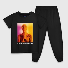 Детская пижама хлопок с принтом Bieber Star в Белгороде, 100% хлопок |  брюки и футболка прямого кроя, без карманов, на брюках мягкая резинка на поясе и по низу штанин
 | Тематика изображения на принте: bieber | justin bieber | бибер | джастин бибер